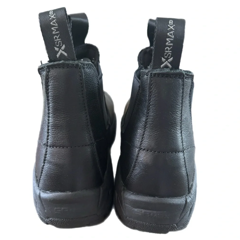 SR MAX Men’s Black Leather Tulsa MaxTRAX Composite Toe Romeo Boots Sz 7.5